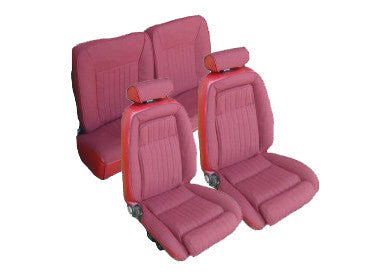 1987-1989 Ford Mustang Front &amp; Rear Set Convertible With Leg Lumbar. All Leather. Matching Sides &amp; Back