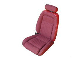 1987-1989 Ford Mustang Front &amp; Rear Set Sport Coupe With Leg Lumbar. Leather Inserts. Matching Bolsters