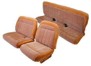 1988-1991 Chevrolet Pickup Front 60-40 And Rear Bench Seat Upholstery Set Extended Cab - Leather