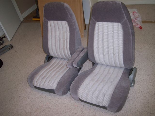 1988-1995 Chevrolet Pickup Front Bucket Seat &amp; Rear Bench Upholstery Set Standard Cab - Leather