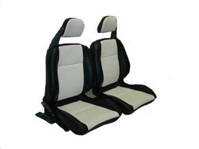 1992-1995 Honda Civic 4-Door Front Buckets &amp; Rear Bench  Leather With Vinyl Sides And Back