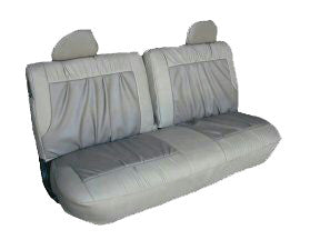 1992-1996 Ford Bronco Front Bench And Rear Bench Seat Set. Leather With Vinyl Sides And Back