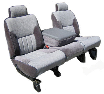 1994-1999 Dodge Pickup Std Cab Front Beach Seat With Center Arm Rest Seat Upholstery Set - Leather