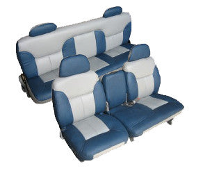 1995-1998 Chevrolet Pickup Ext.Cab Front Buckets &amp; Rear Bench Seat Upholstery Set - Leather