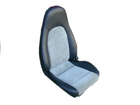 1999-2000 Mazda Miata Front Buckets - For Model With Speakers In Head Rests. Black Leather With Vinyl