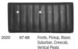 1967-1968 Chevrolet Blazer Door Panels - Fronts Vertical Pleats