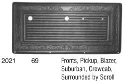 1969 Chevrolet Blazer Door Panels - Fronts Surronded By Scroll