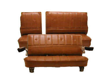 1973-1980 Chevrolet Suburban Silverado Front Bench Split Center Bench &amp; Rear Bench In Leather