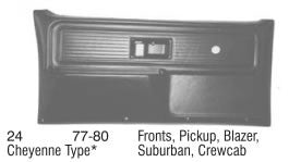 1977-1980 Chevrolet Blazer Door Panels - Fronts