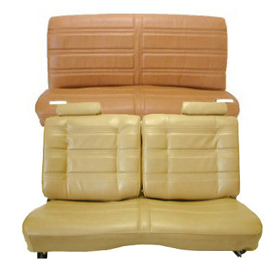 1978-1980 Buick Regal Front Straight Bench With 50-50 Split Back &amp; Head Rests &amp; Rear Bench Seat. Leath