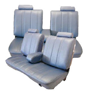 1978-1982 Buick Regal Front Bench With Arm Rest &amp; Head Rests-Rear Bench Set. Leather