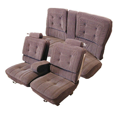 1981-1988 Buick Regal 55-45 Split Front Seat With Luxury Lumbar Cushion Front &amp; Rear Seat - Leather