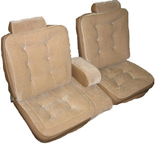 1981-1988 Oldsmobile Cutlass 55-45 Split Front Seat With Luxury Lumbar Cushion Front &amp; Rear Seat Set. Leather