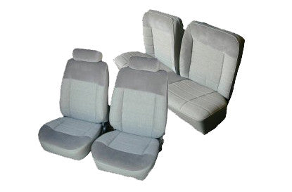 1983-1993 Ford Mustang Front &amp; Rear Set Standard Model Coupe Leather Inserts. Matching Bolsters  Sides