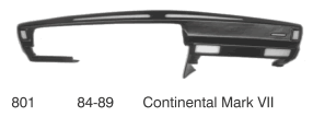 1984-1989 Lincoln Continental Mark Vii Full Dash Cover